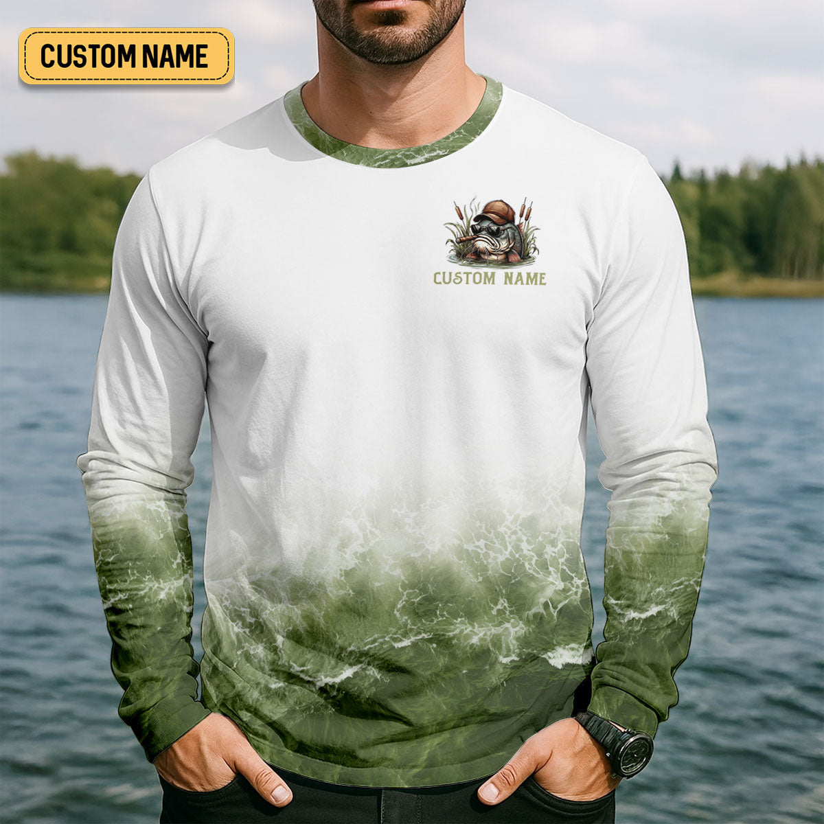 You’ll Never Catch Me, Fishing UPF Shirts, SPF Long Sleeve Shirts, Funny Fishing Shirt, Fishing Shirts For Men