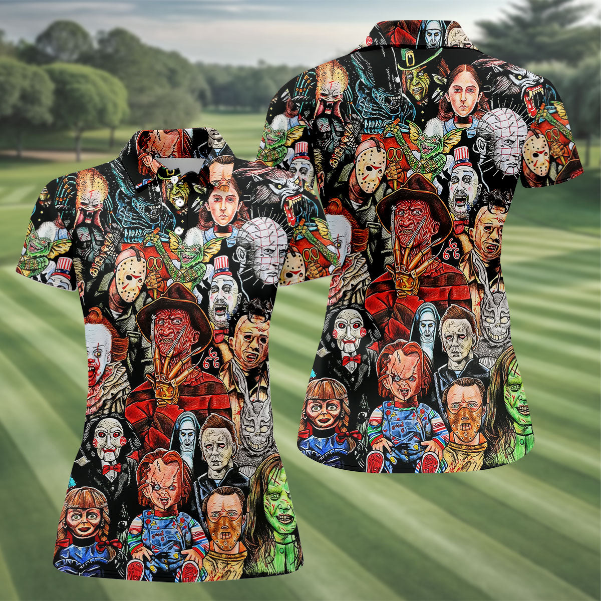 Halloween Golf Shirts Women Golf Top, Gifts For Golf Lovers, Golf Gifts For Women, Ladies Golf Shirts