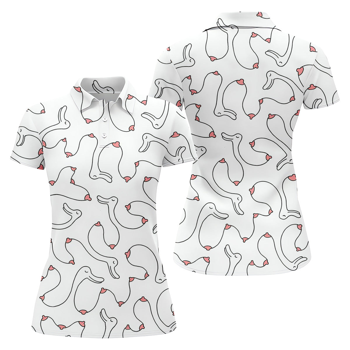 Funny Goose Womens Golf Polo ShirtLadies Golf Clothes, Custom Ladies Golf Shirt