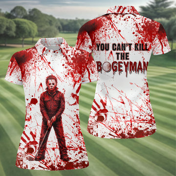 You Can't Kill The Bogeyman Halloween Polo Shirt, Womens Golf Tops, Golf Polo For Women