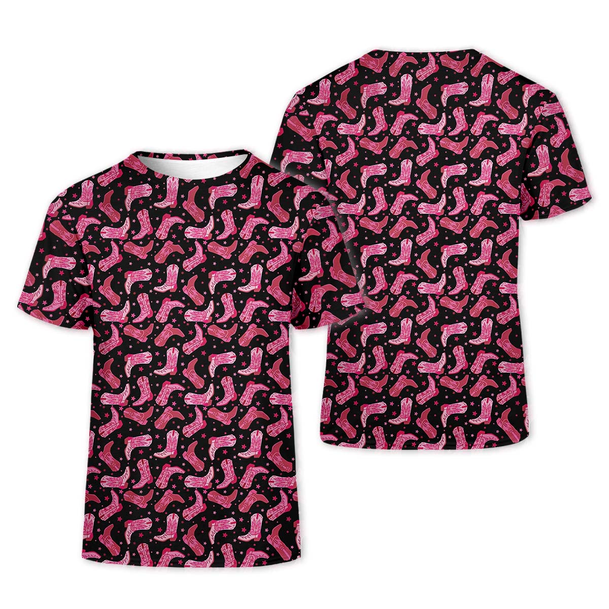Pink Cowboy Boots Womens Golf Polo ShirtGolfing Apparel, Womens Golf Gifts