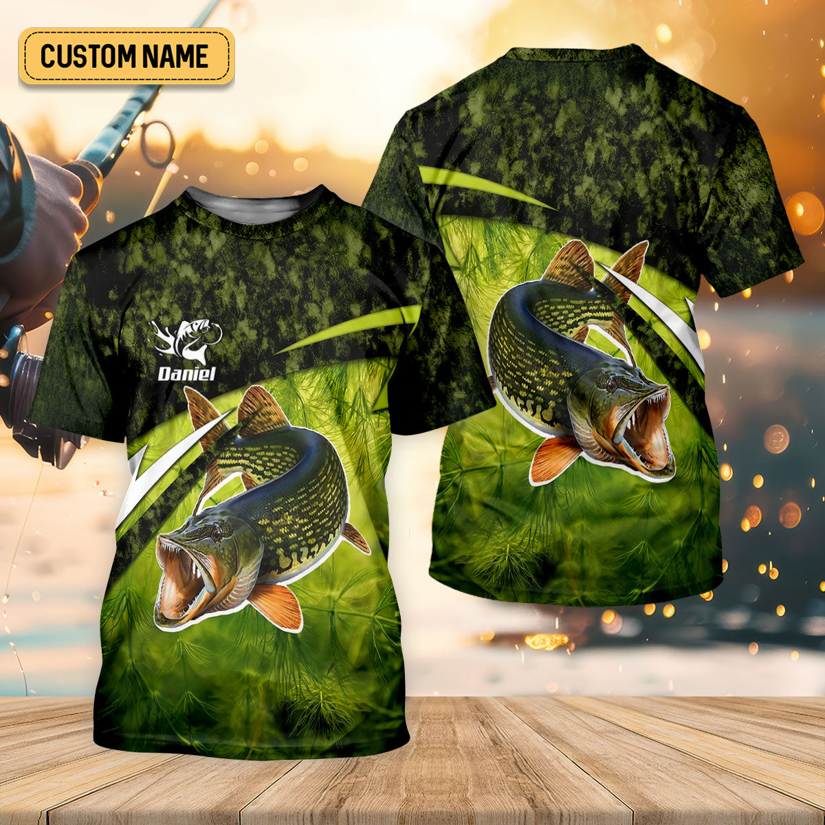 Carp Fish Olive Drab Fishing UPF Shirts, Performance Fishing Shirts, Carp Fishing Shirts For Men
