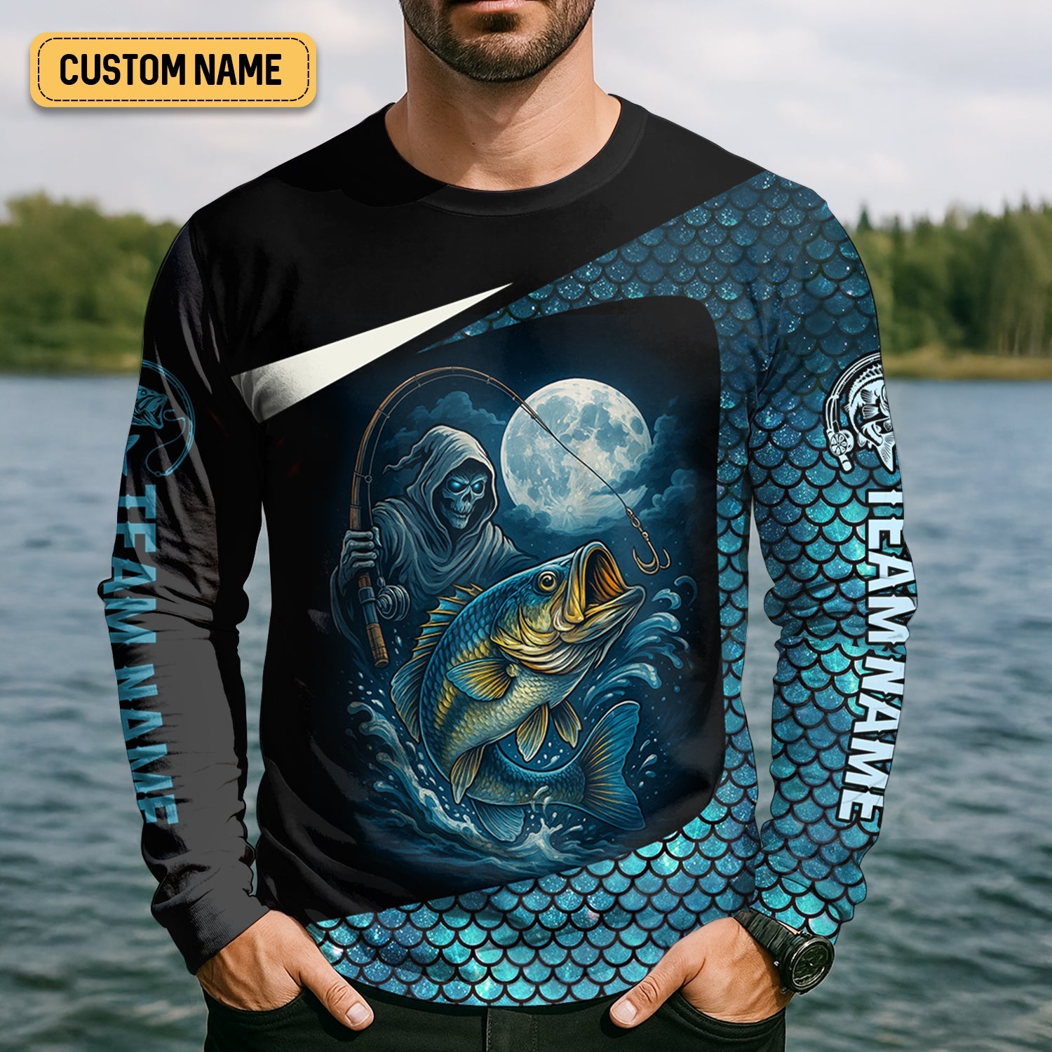 Tournament Ready, Team Steady, Fish Button Up Shirt, UV Protection Shirt, Presents For Fishermen