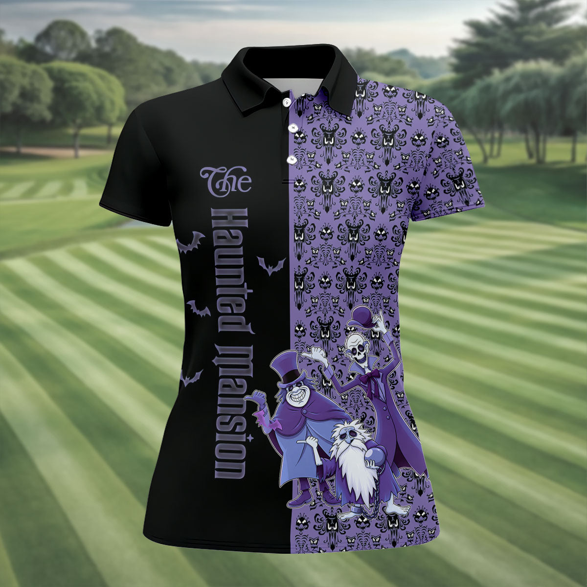 Haunted Halloween Horror Character Polo Shirt, Golf Shirts For Women, Womens Golf Tops