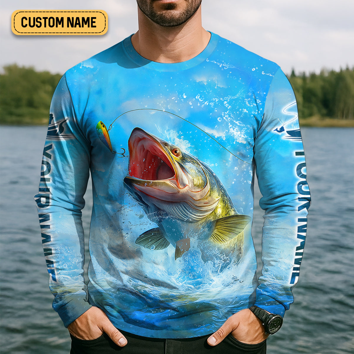 I Love It When She Tugs On My Worm And Swallows Blue Fishing Shirt, SPF Shirt For Men, Men's Fishing Shirt