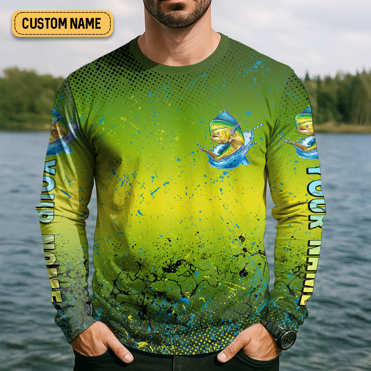 I Just Freaking Love Tuna Custom Name Fishing UPF Shirts, Gift For Fisherman, Men's Fishing Shirt