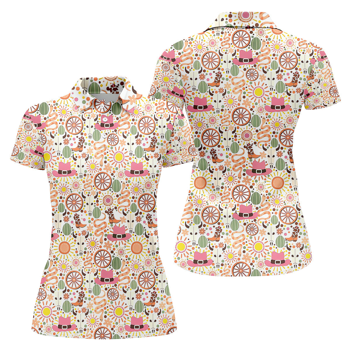 Cowgirl Funny Womens Golf Polo ShirtCustom Ladies Golf Shirt, Womens Golf Gifts