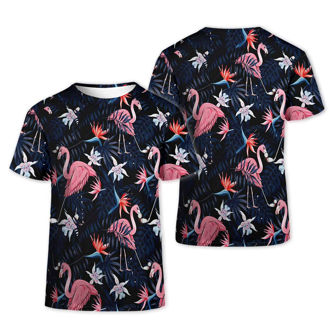 Tropical Flamingo Womens Golf Polo ShirtCustom Ladies Golf Shirt, Womens Golf Gifts
