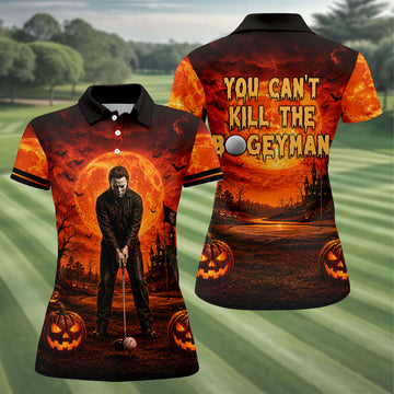 You Can't Kill The Bogeyman Halloween Golf Polo Shirt, Women’s Golf Polo, Womens Golf Tops
