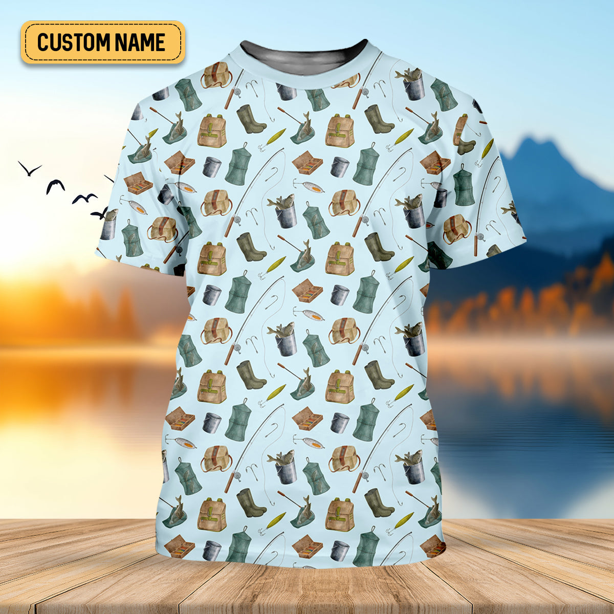 Fishing Tools Custom Fishing Shirt, Performance Fishing Shirts, SPF Shirt For Men, Fishing Gifts For Men