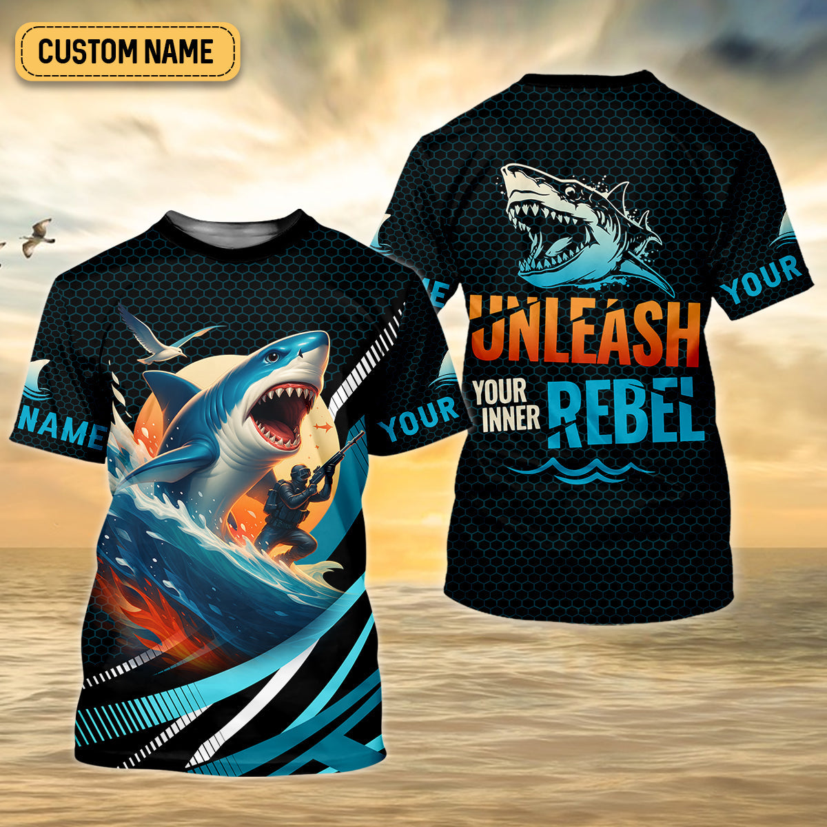 Shark Fishing SPF Shirt, Unleash Your Inner Rebel Performance Fishing Shirts, Fishing Shirt For Women