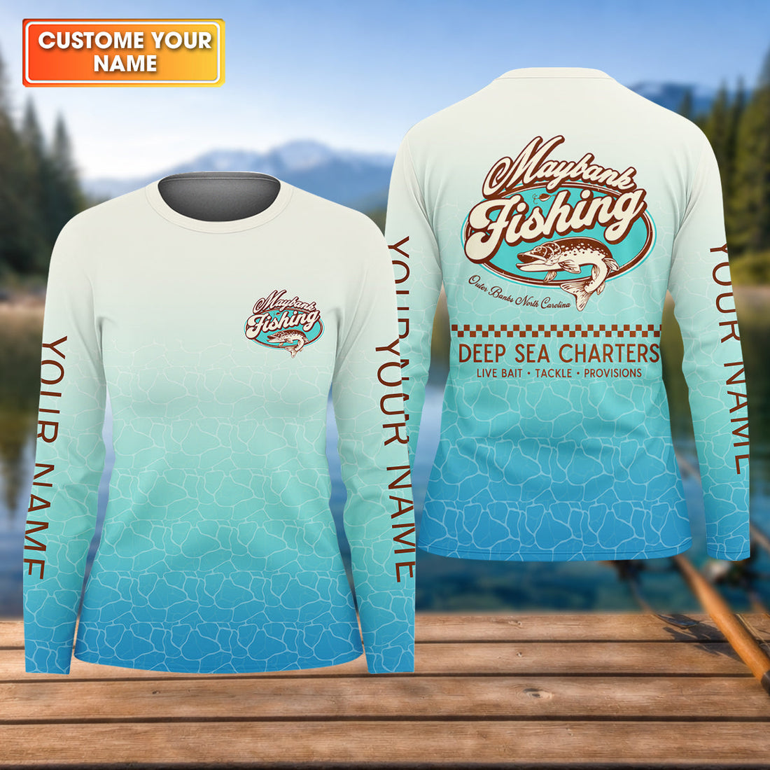 Maybank Fishing Deep Sea Charters Funny Fishing Shirt, Fishing UPF Shirts, Women Fishing Shirt