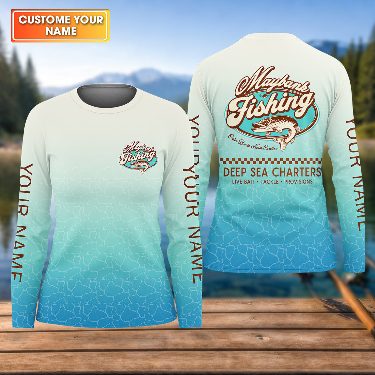 Maybank Fishing Deep Sea Charters Funny Fishing Shirt, Fishing UPF Shirts, Women Fishing Shirt