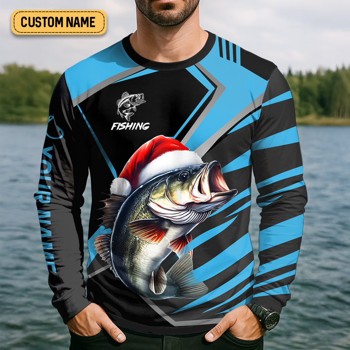 It's The Most Wonderful Time Of The Year For Fishing SPF Shirt For Men, Christmas Fishing Gift Ideas
