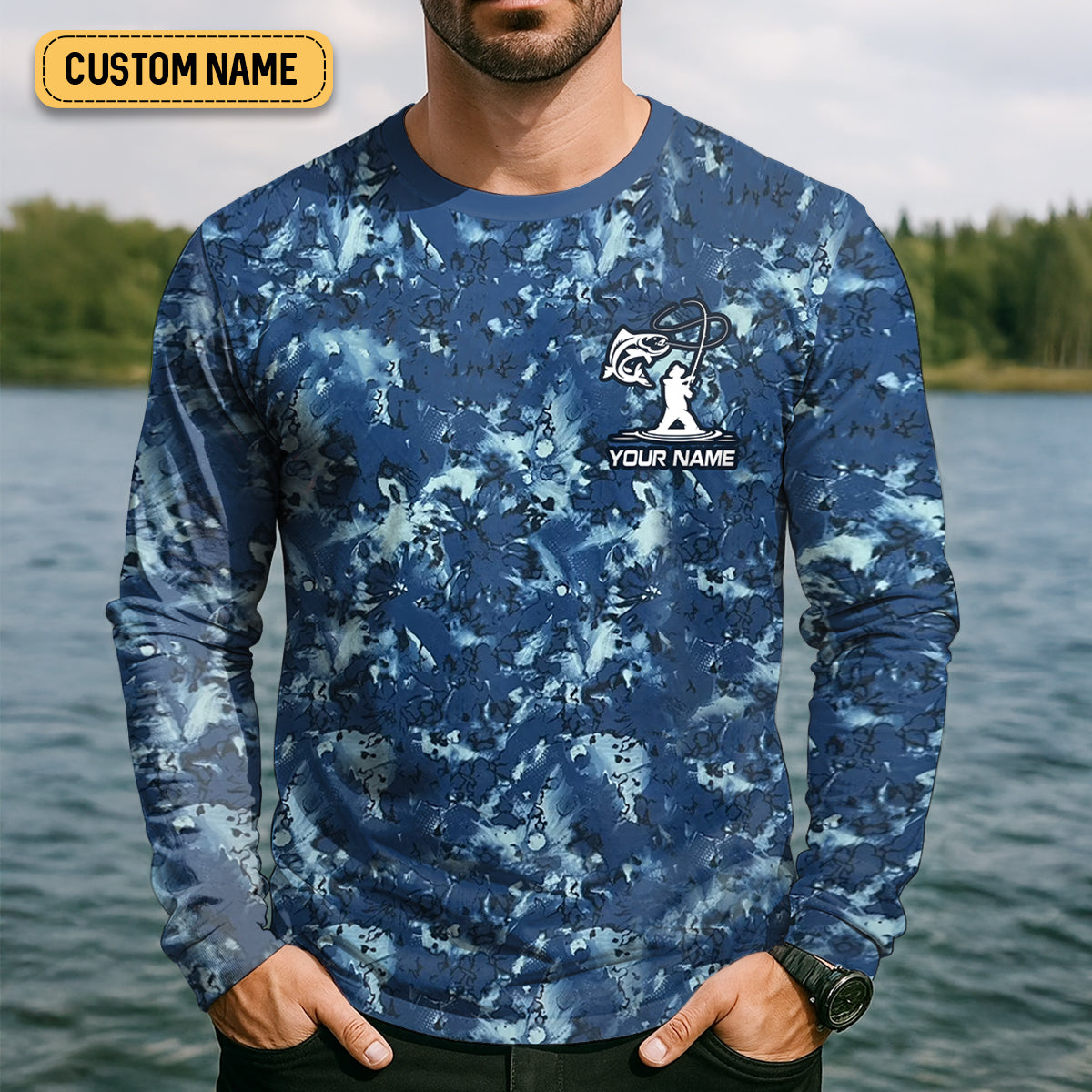 I Just Hold My Rod Wiggle My Worm And Bam! She's On It Funny Fishing Shirt, SPF Shirt For Men, Gift For Fisherman