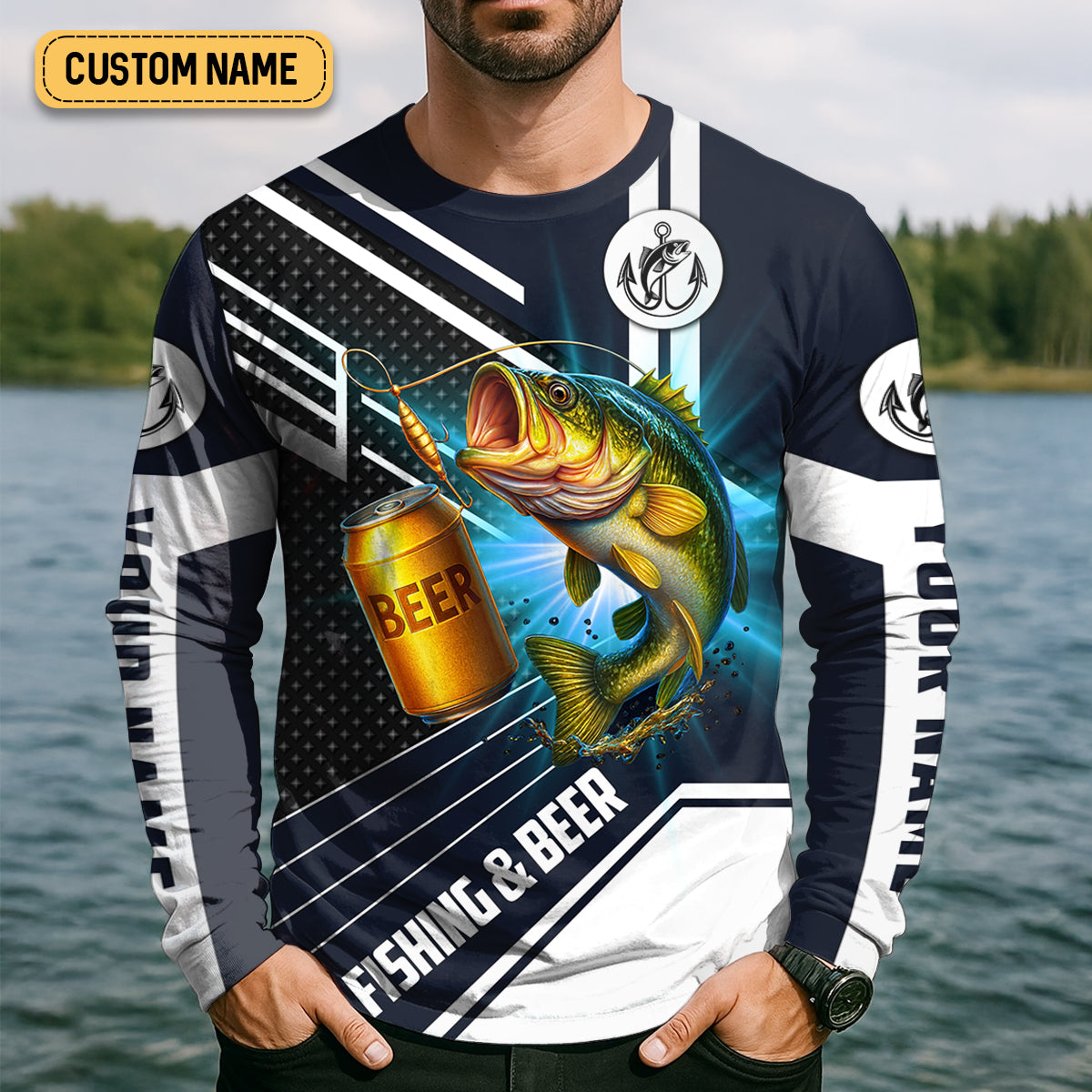 A Fish Or A Buzz I'm Catching Something Funny Fishing Shirt, Fishing And Beer SPF Shirt For Men