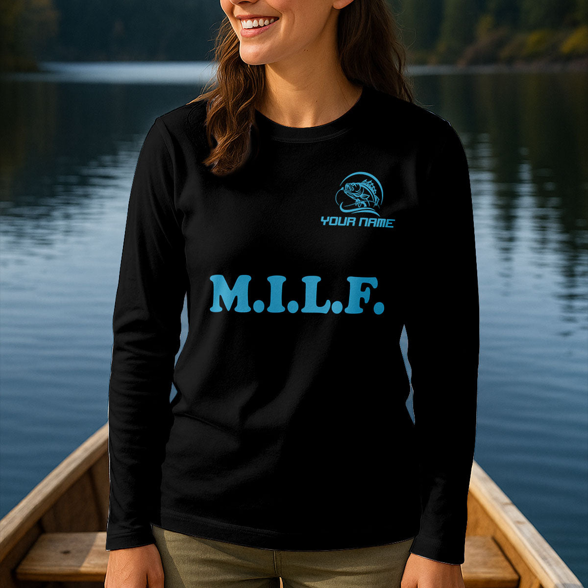 MILF Man I Love Fishing Fishing UPF Shirts, Funny Fishing Shirt, Custom Fishing Shirt, Fishing Shirt For Women