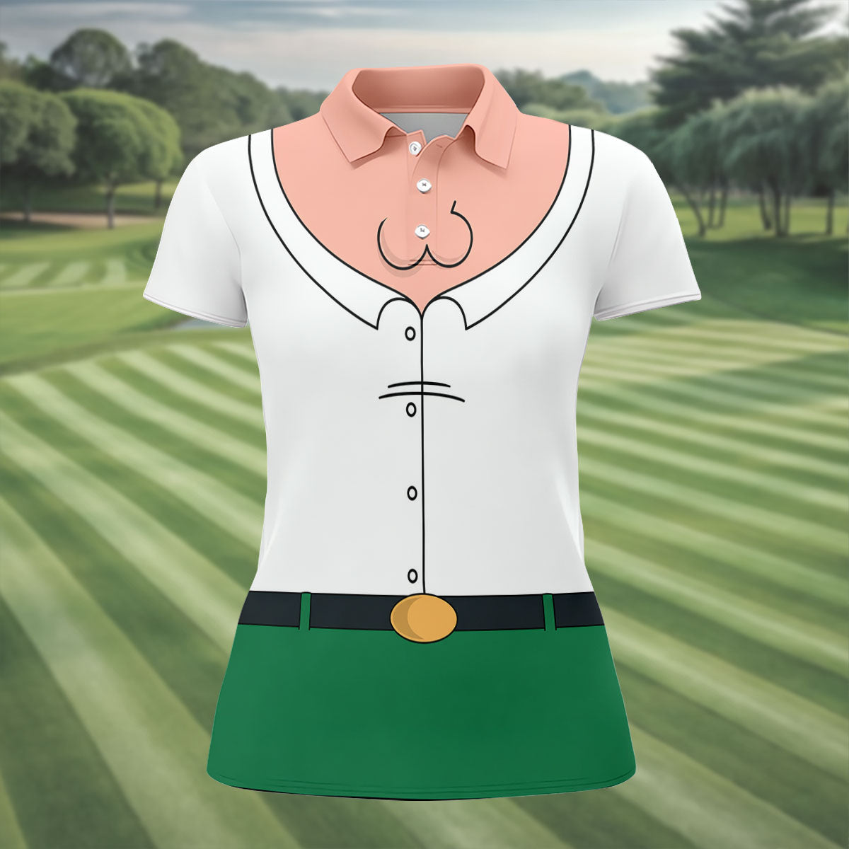 Funny Cartoon Costume Halloween Polo Shirt, Golf Polo For Women, Womens Golf Apparel