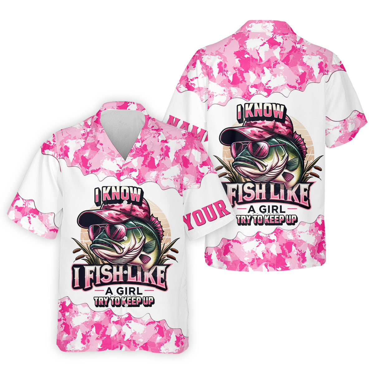 Bass Fishing Pink Camo Shirt, Hooded Sun Shirt, Women Fishing Shirt, Women SPF Shirt, Funny Fishing Shirt