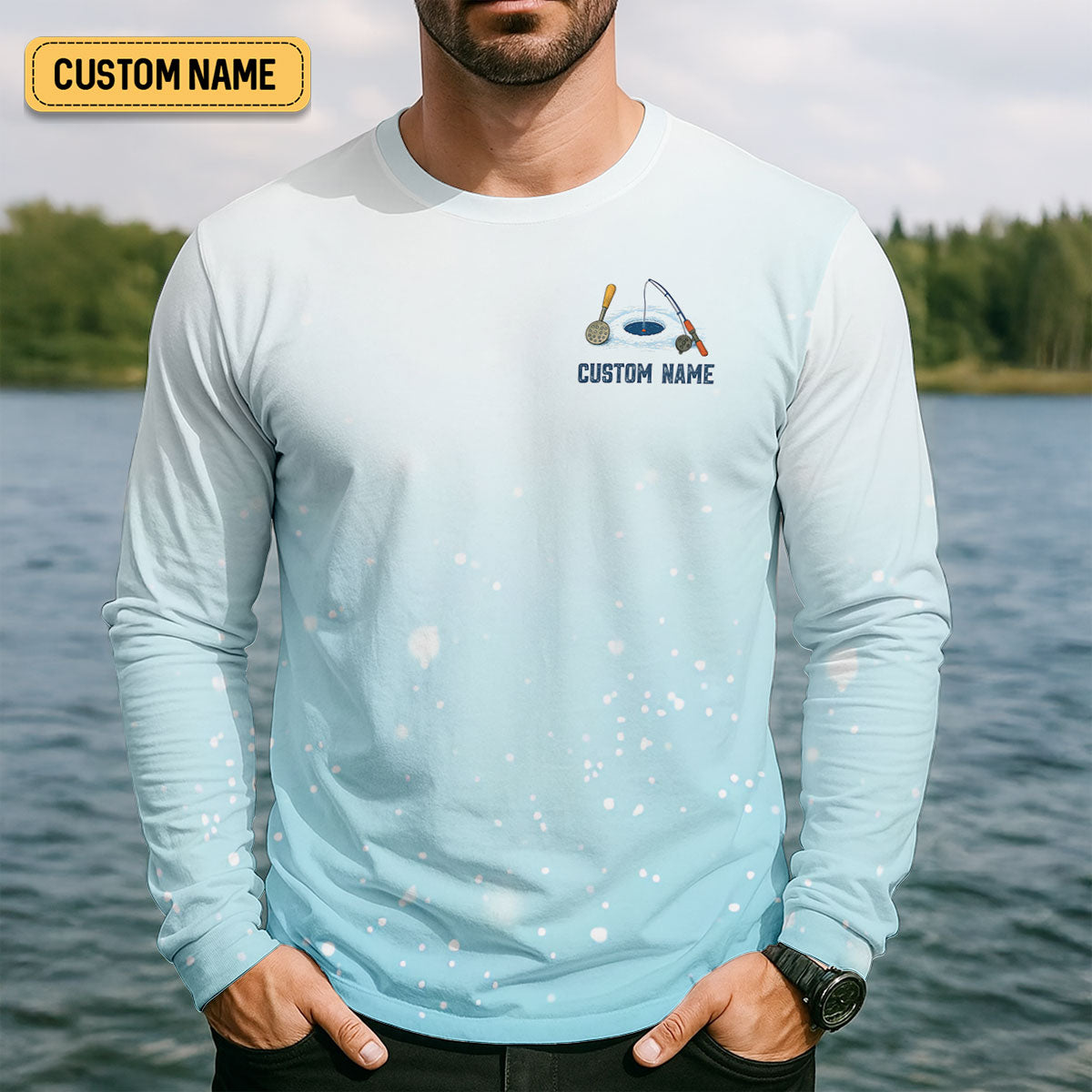 Life's Better With A Few Good Ice Holes Fishing UPF Shirts, Funny Fishing Shirt, Fishing Shirts For Men