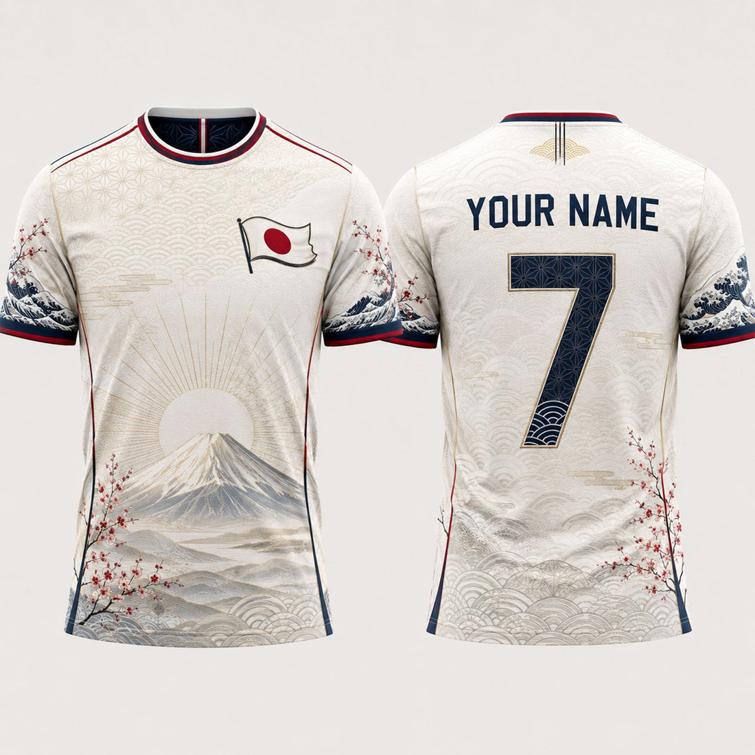 Japanesse Symbol Fooball Shirt, Japan Team V-Neck For Men Football Lover, Soccer Fan Football Gifts