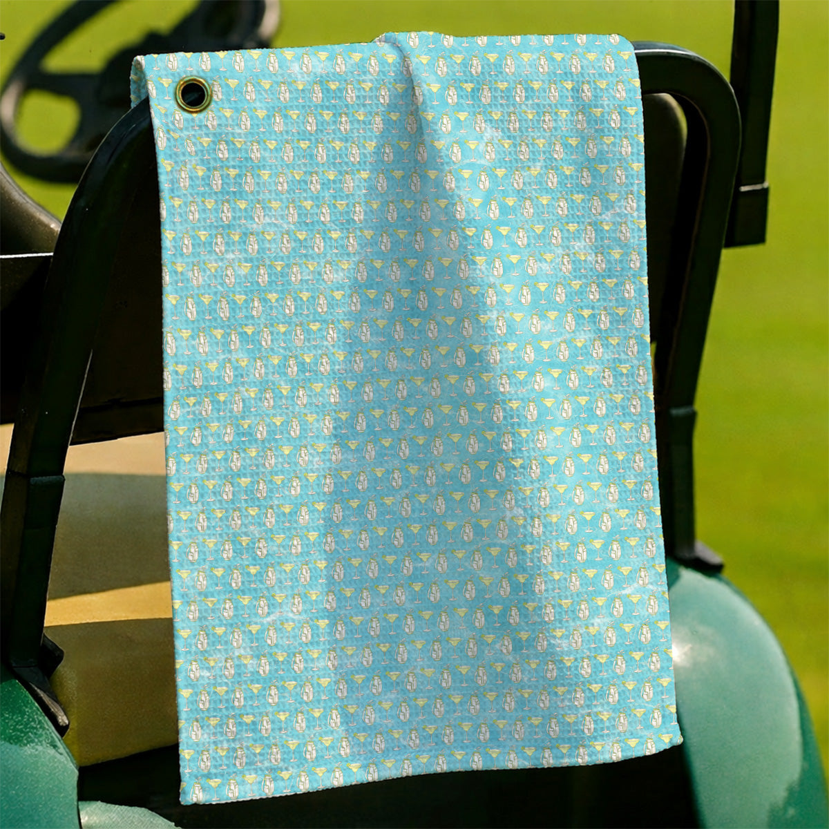 Golf & Margarita Pattern Golf Towels, Margarita Cocktail Golf Towel, Crazy Golf Gift For Golfer