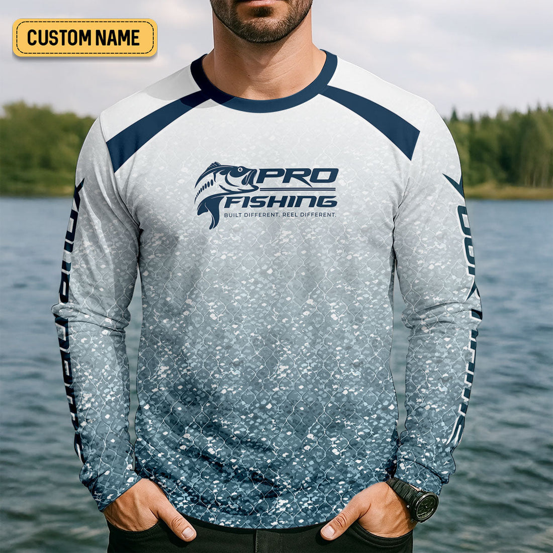 Pro Fishing Shirt for Men, Long Sleeve UPF Performance Fishing Shirt, Bass Angler Shirt