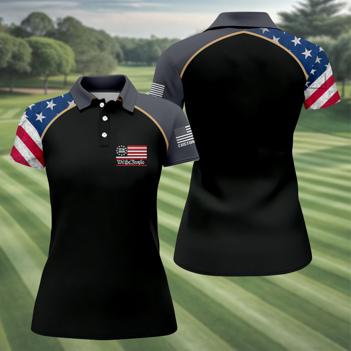 1776-2026 We The People 4th Of July Golf Shirt, Patriotic Golf Shirt, 250 Years Of America Women's Golf Tops