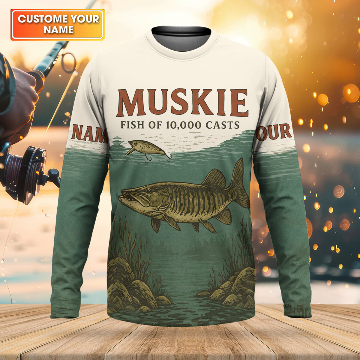 Muskie Fish Of 10000 Casts Vintage Fishing Shirt, Fishing UPF Shirts, Fishing Shirts For Men