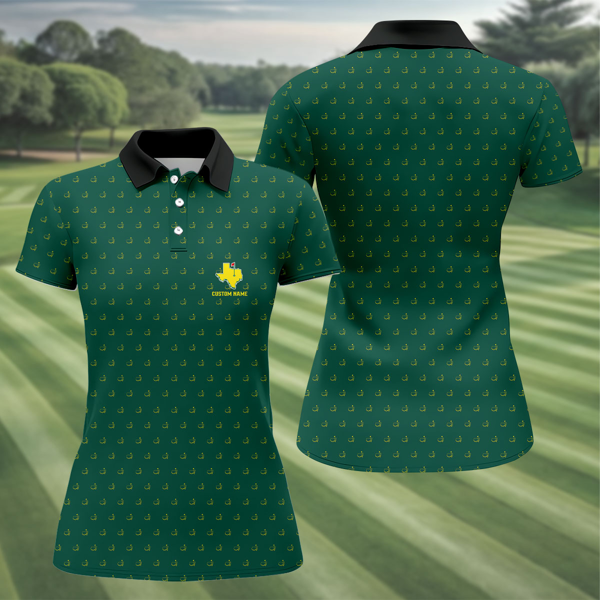 Custom State Logo Golf Tournament Polo Shirt, Performance Golf Shirt, Ladies Golf Tops, Golf Shirt For Women
