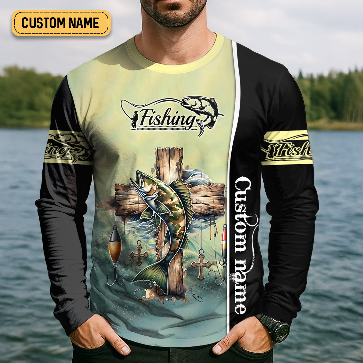 Let Down Your Nets Camouflage Fishing Shirts, Christian Fishing SPF Shirt For Men, Presents For Fishermen