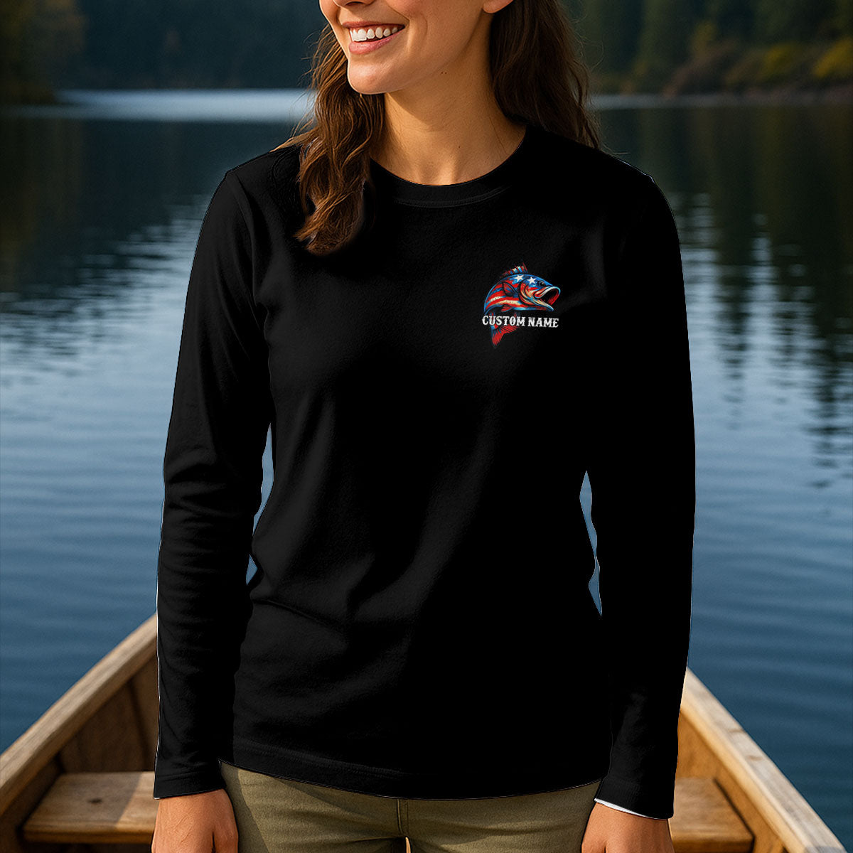 Live Free And Fish Hard American Flag Fishing Shirt, 250 Years 4th Of July Fishing UPF Shirts, Women Fishing Shirt