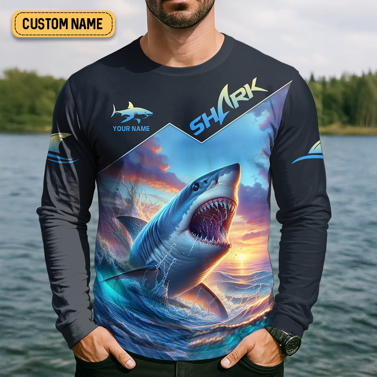 I Jerk It Every Chance I Get Shark Fishing SPF Shirt For Men, Funny Fishing Shirt, Fishing Gifts For Men