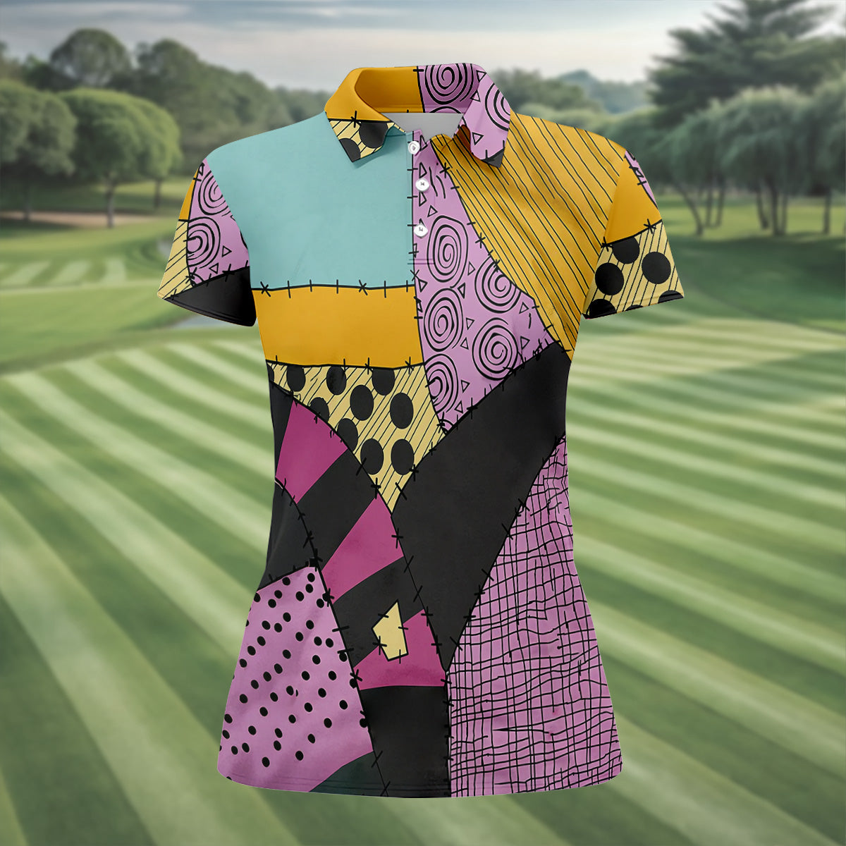 Pumpkin Queen Horror Cosplay Halloween Golf Shirt, Ladies Golf Tops, Golf Shirt For Women