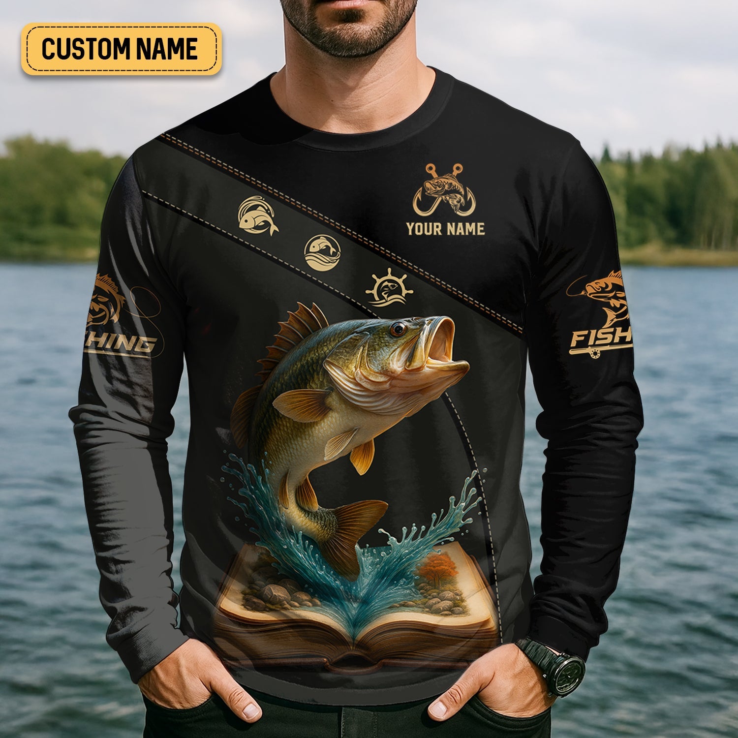 Jesus Is My Savior, Fishing Therapy SPF Shirt, Funny Fishing Shirt, Gift For Fisherman