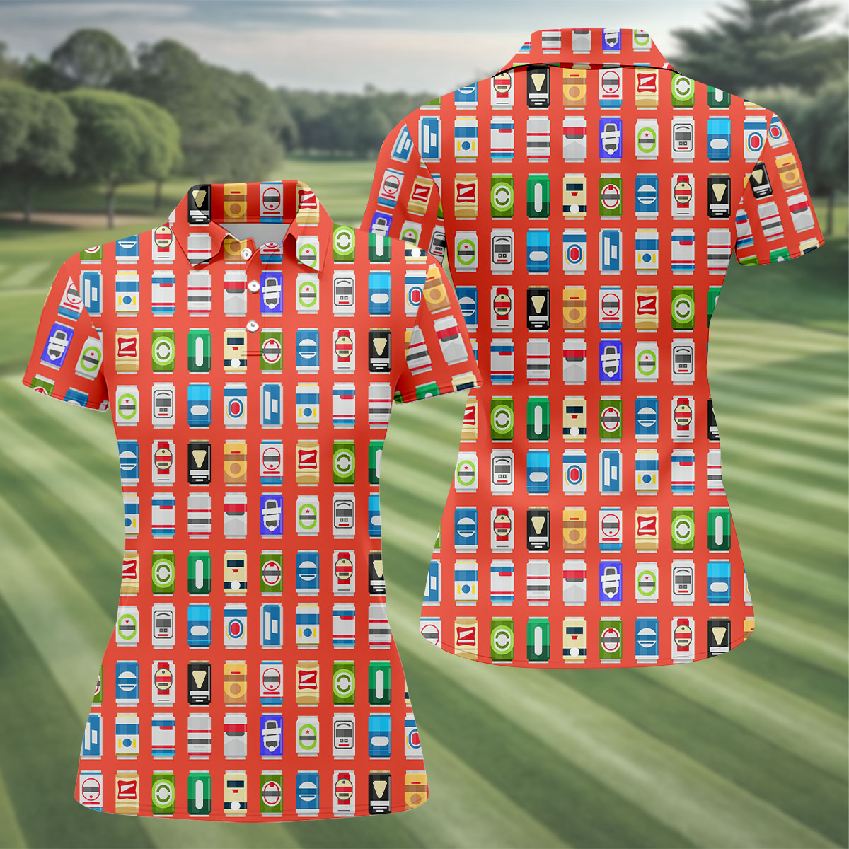 Famous Beer Can Golf Shirt, Golf And Beer Women Golf Shirts, Ladies Golf Shirt, Women Sleeveless Polo Shirt