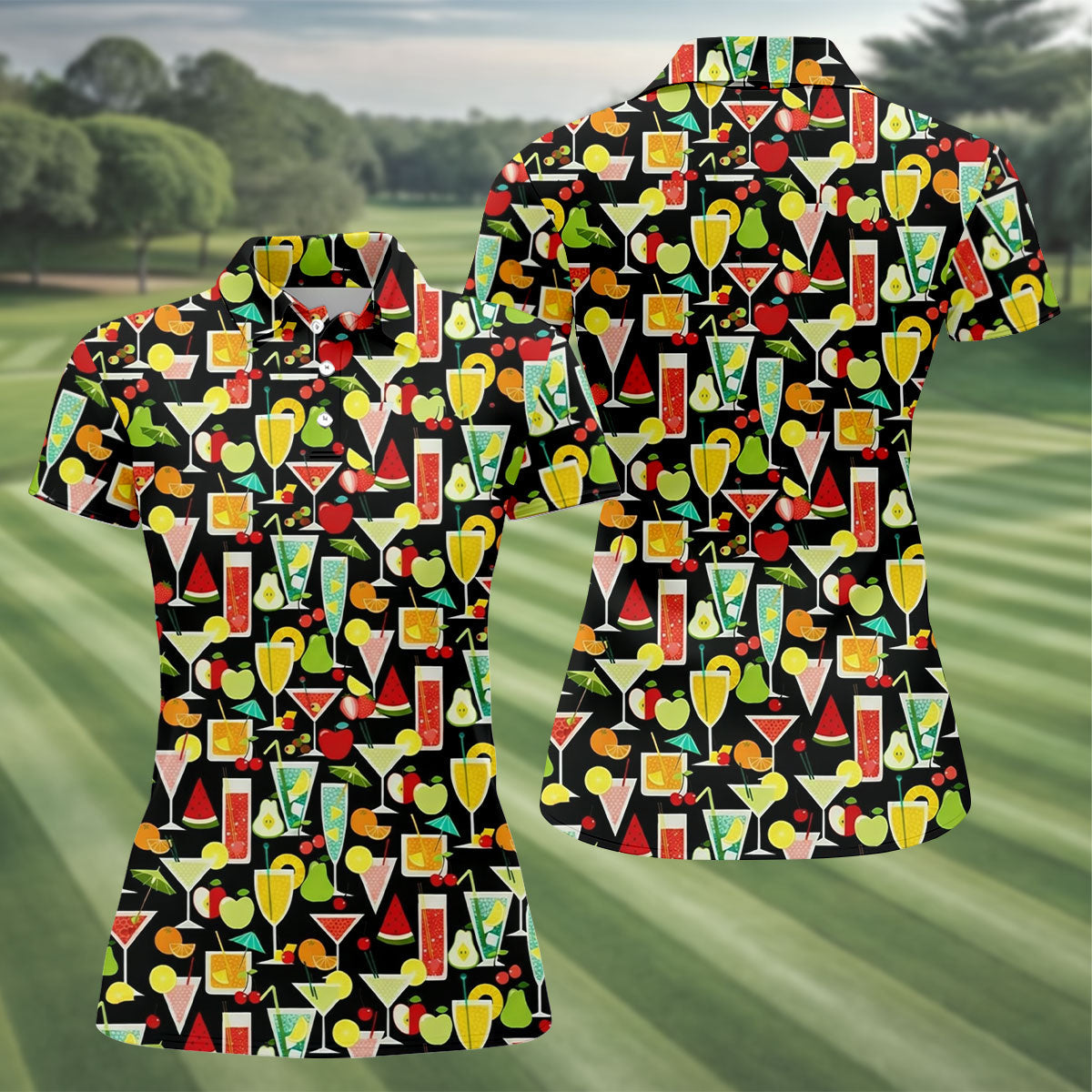 Refreshing Summer Cocktails Funny Golf Shirt, Summer Drinks Golf Shirt For Women, Ladies Golf Shirts