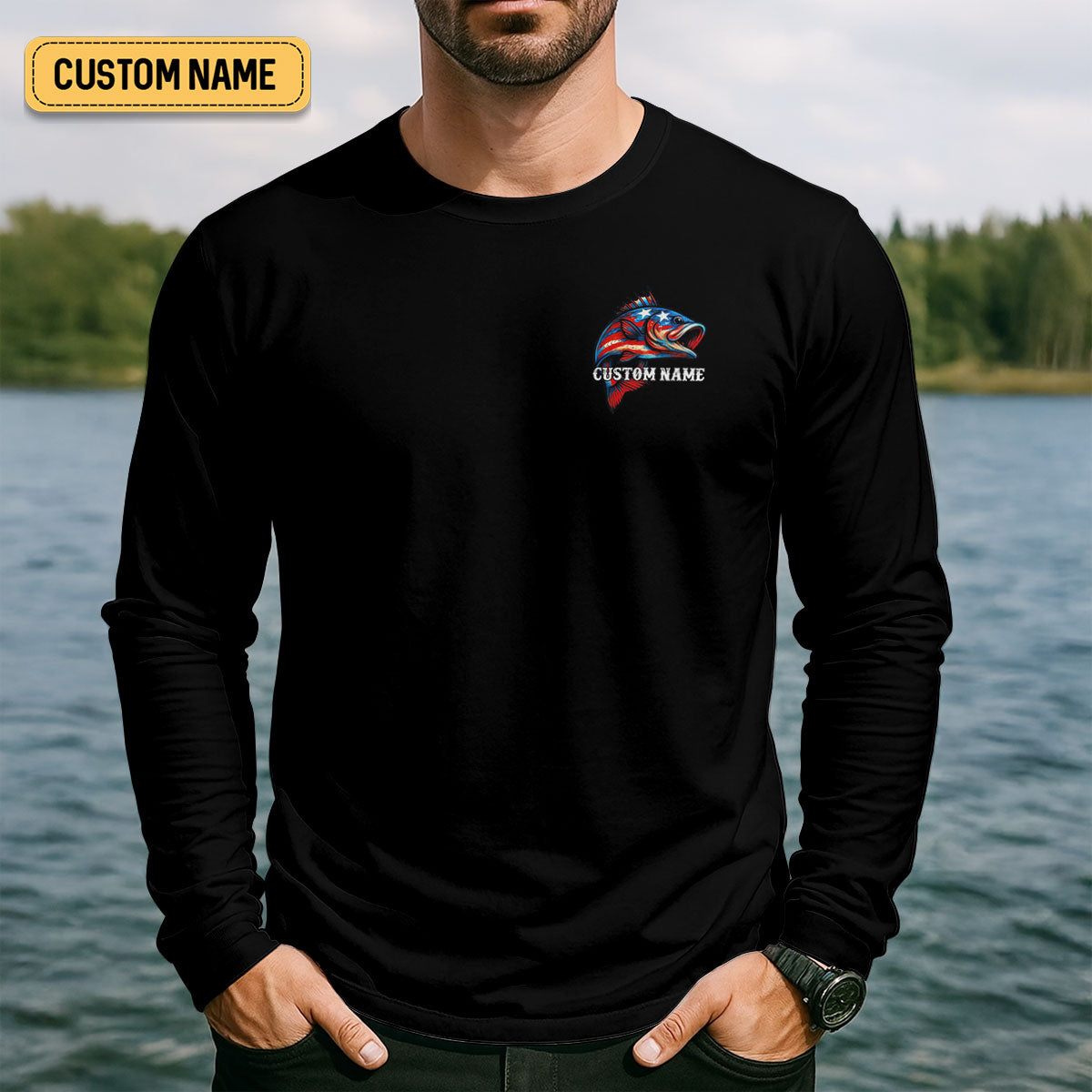 Live Free And Fish Hard American Flag Fishing Shirt, 250 Years 4th Of July Fishing UPF Shirts, Men's Fishing Shirt