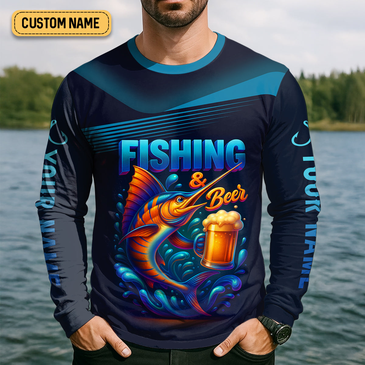 Fishing And Beer What Else Is There SPF Shirt For Men, Men's Fishing Shirt, Men's Fishing Shirt