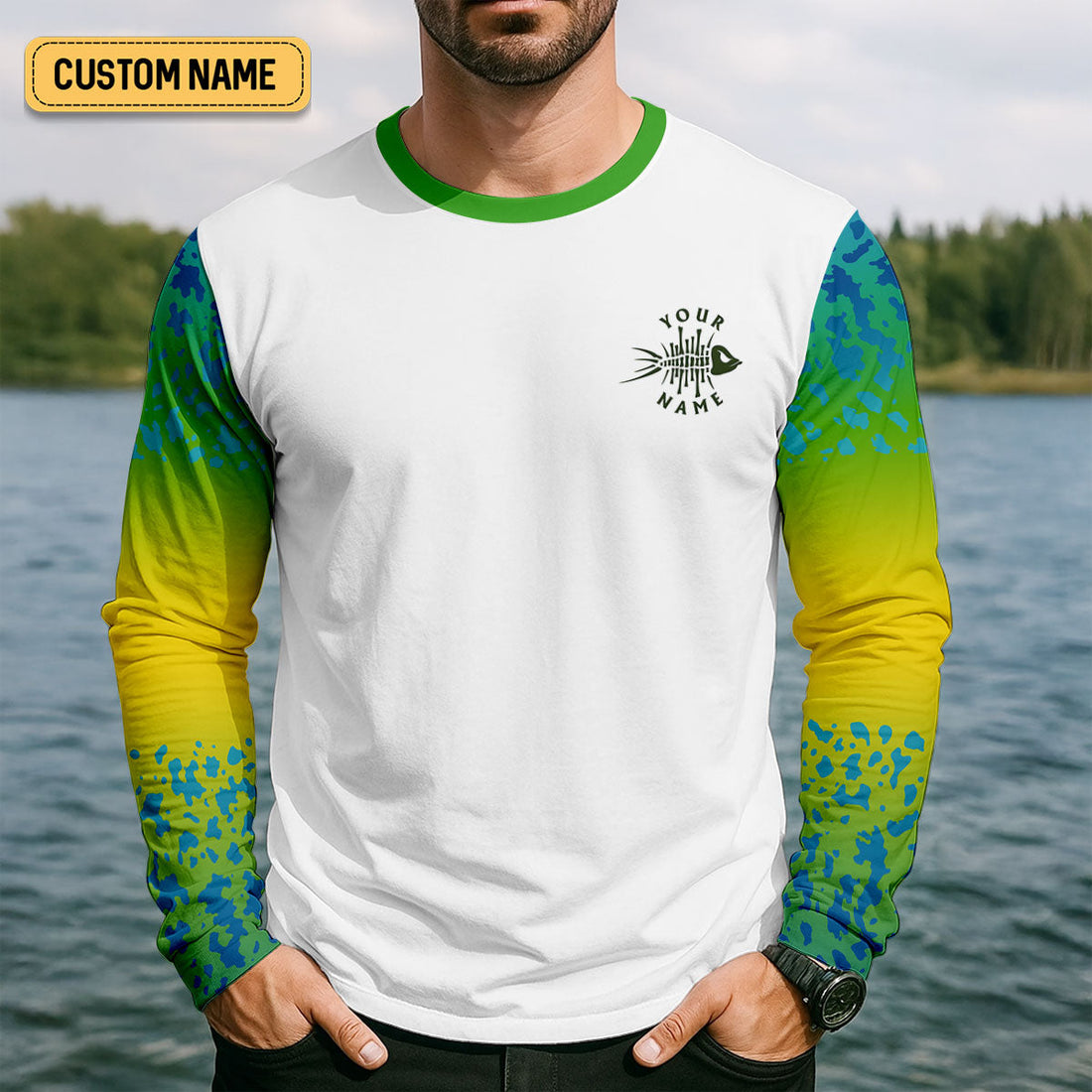 Personalized Christian Bass Fishing Shirt for Men, Be Fishers of Men UPF Fishing Shirt, Custom Name Fisherman Gift