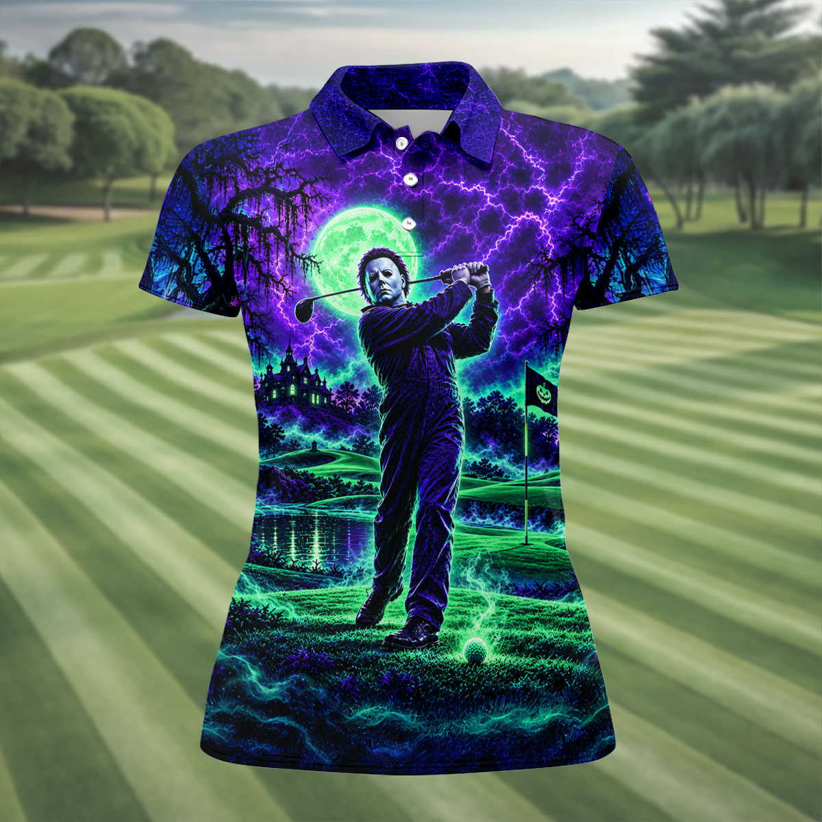 Halloween You Can't Kill The Bogeyman Horror Character Shirt, Womens Polo Shirt, Golf Wear
