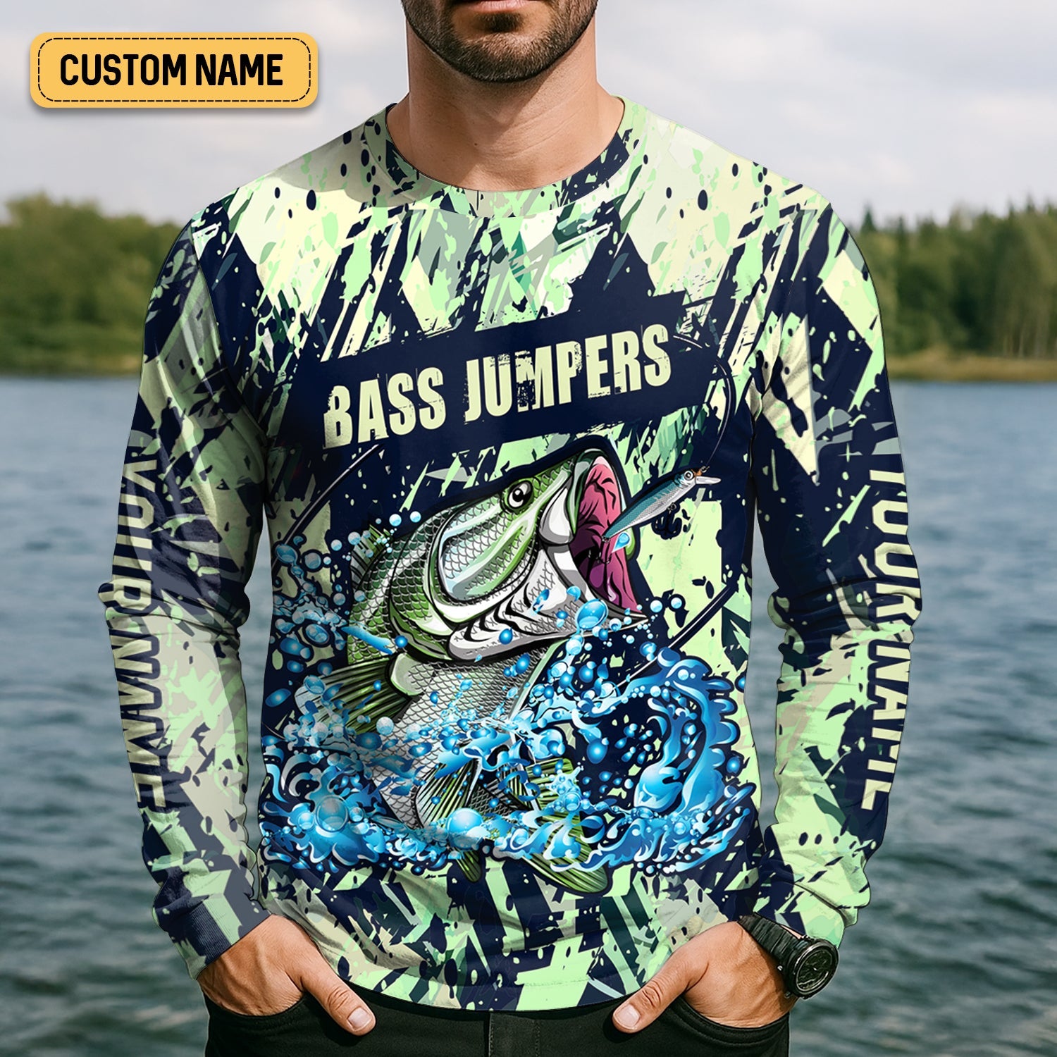 Bass Jumpers Fishing Shirts, I Jerk It Every Chance I Get, SPF Long Sleeve Shirts, Fishing Shirts For Men