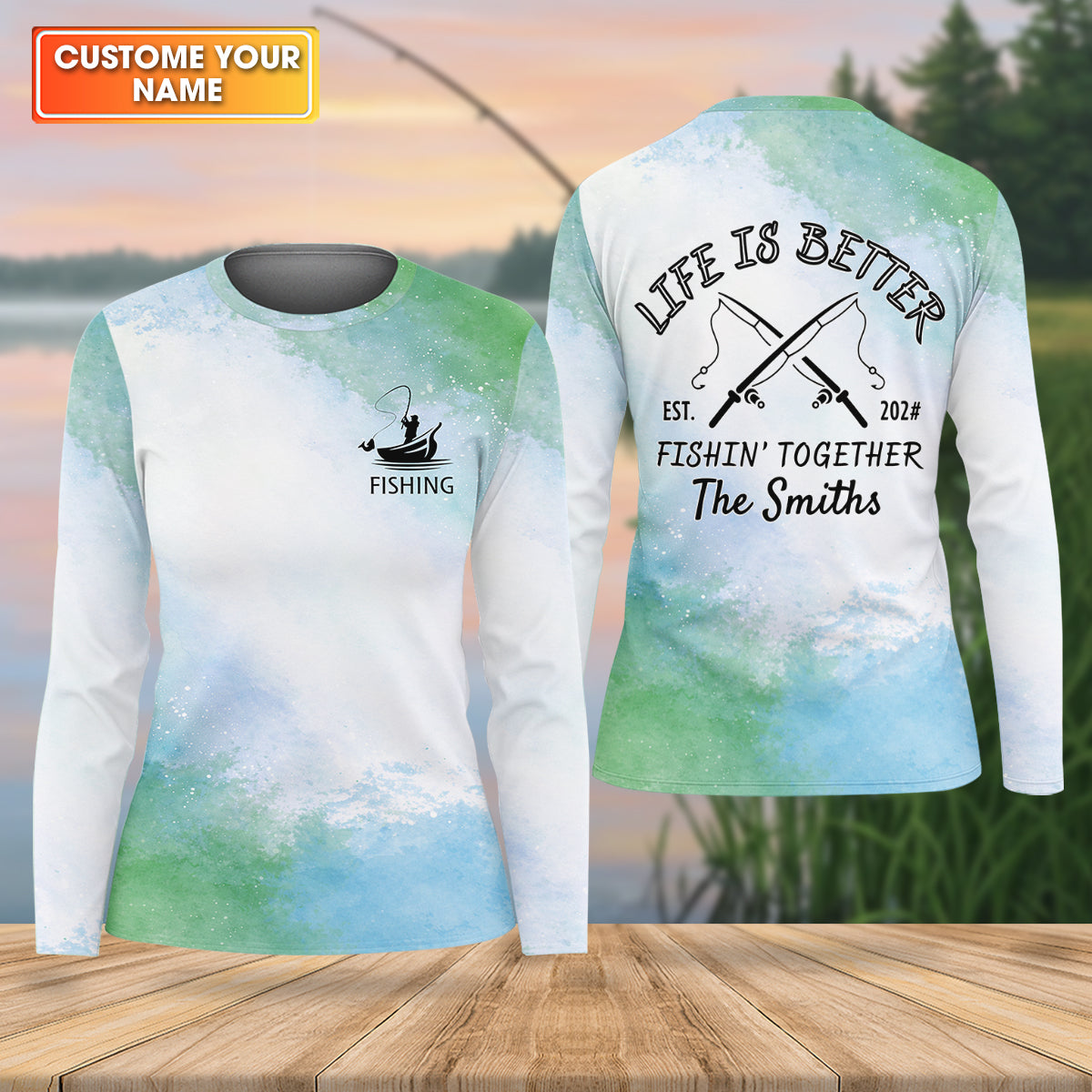 Life Is Better Fishing Together Personalized Fishing Shirt, Fishing UPF Shirts, Fishing Shirt For Women