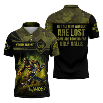 Bigfoot Camouflage Custom Golf Polo ShirtGolf Gifts For Dad, Golf Lover Gift
