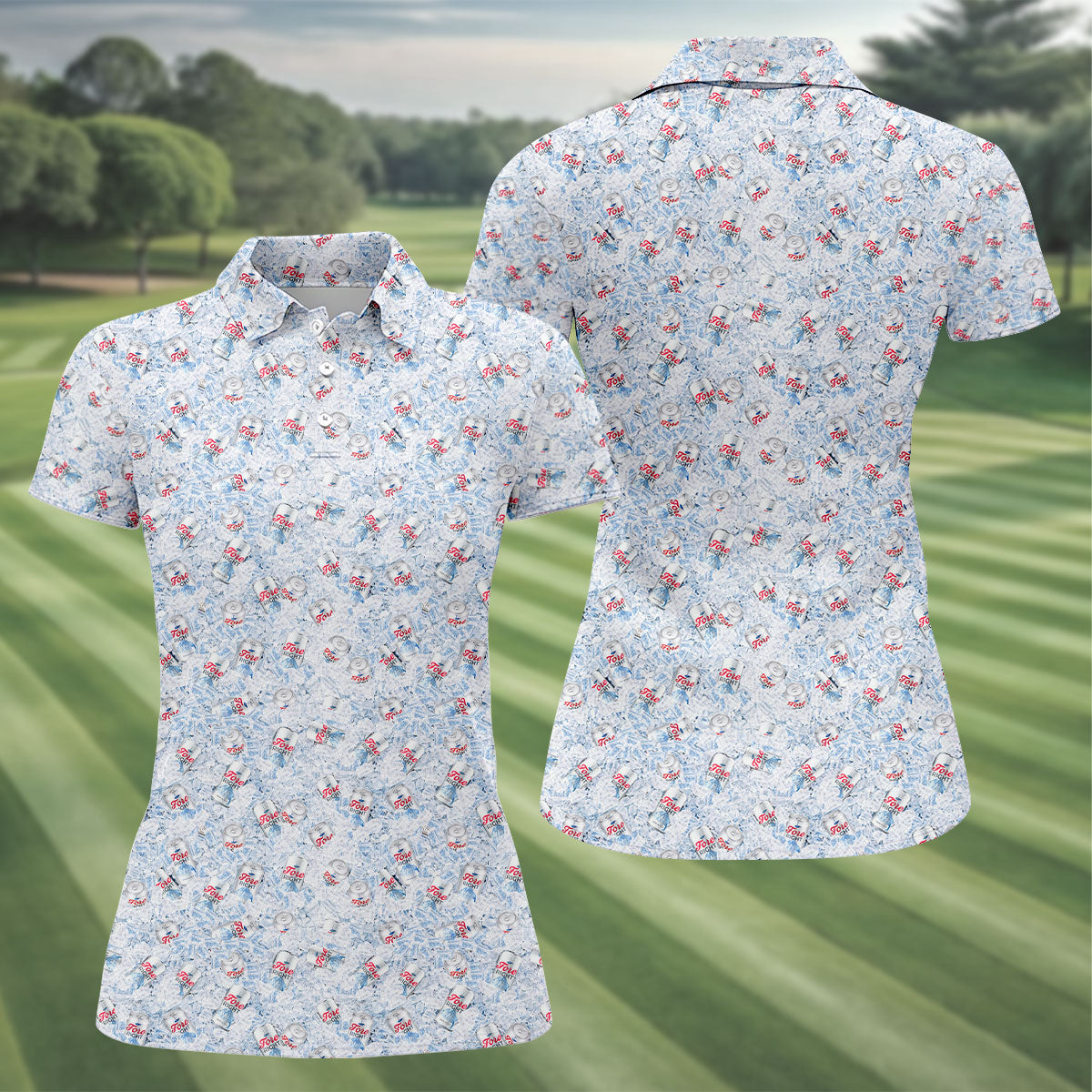 Fore Right Cold As Slice Golf And Beer Fun Women's Golf Shirts, Ladies Golf Shirts