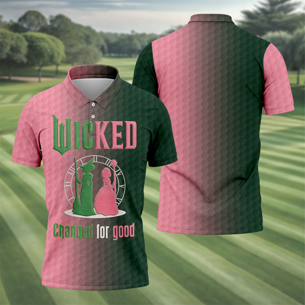 Wicked Changed For Good Embroidered Golf Shirt, Men's Golf Shirt, Hawaiian Golf Shirt
