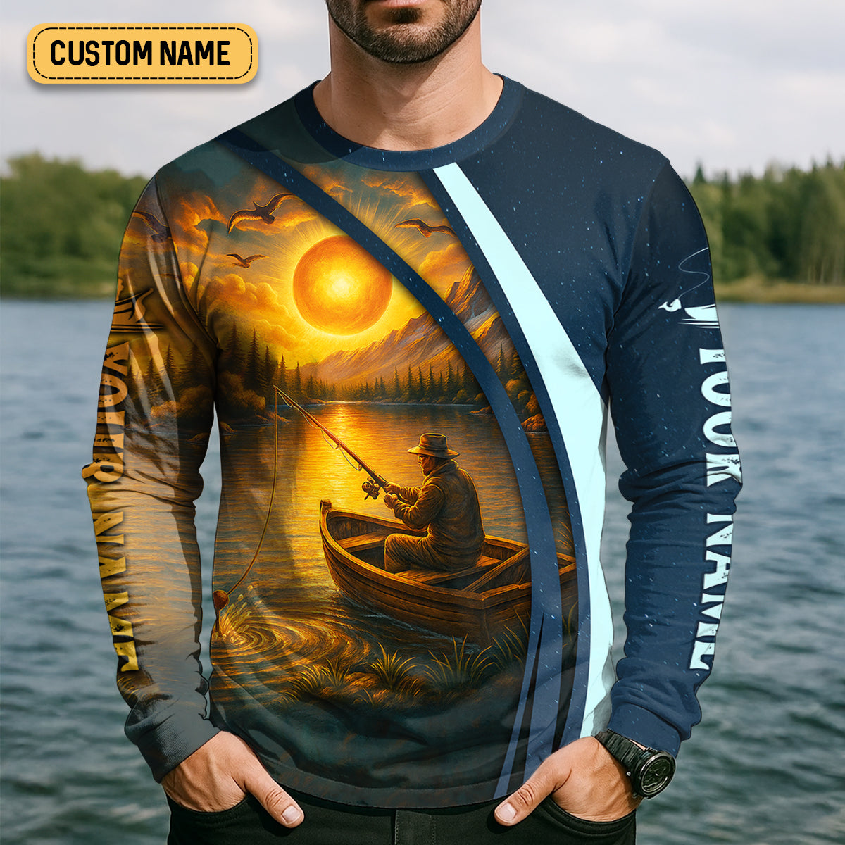 Cast All Your Cares On The Lord Christian Fishing SPF Shirt For Men, Fisherman Gift, Men's Fishing Shirt