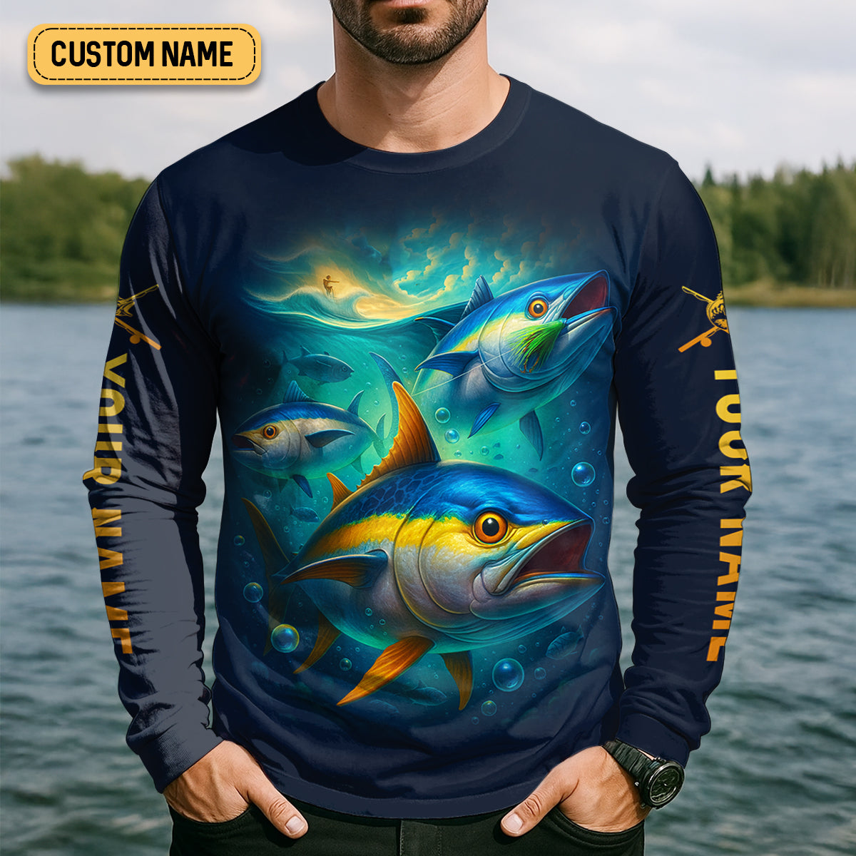 Beyond The Break Funny Fishing Shirt, Fishing UPF Shirts, Gift For Fisherman, Men's Fishing Shirt