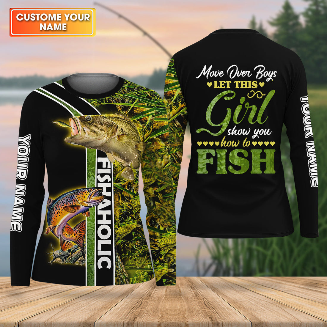 Let This Girl Show You How To Fish Funny Fishing Shirt, Fishing UPF Shirts, Fishing Shirt For Women