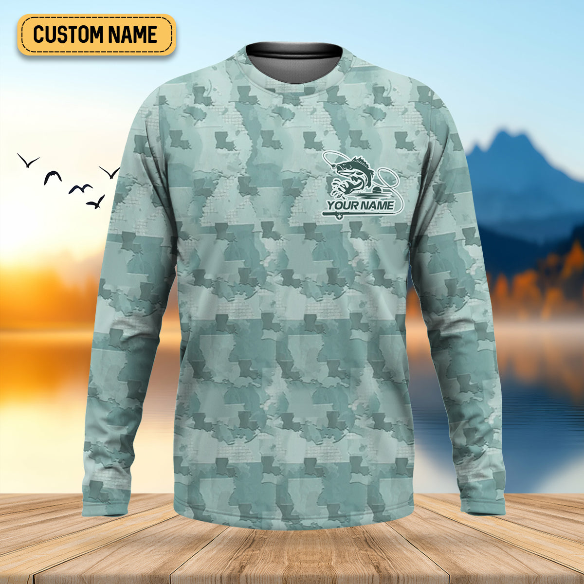 Florida Camo Fishing UPF Shirts, Performance Fishing Shirts, Fishing Gifts For Men, Men's Fishing Shirt